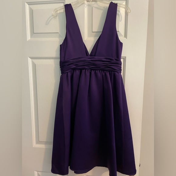 Calvin Klein dress. Medium.  Deep purple. Satin. - Picture 2 of 8